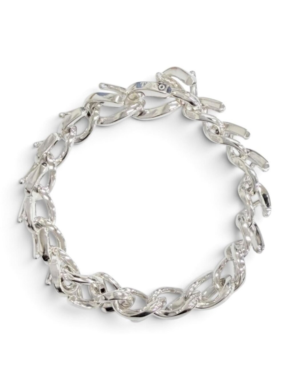 Tiffany & Co Forge Medium Link Bracelet High Polish Silver